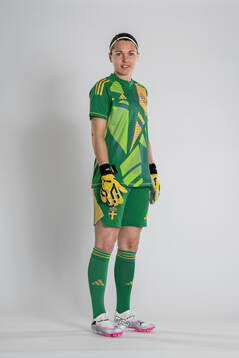 Goalkeeper Jennifer Falk of the Swedish women's national
