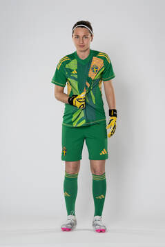 Goalkeeper Jennifer Falk of the Swedish women's national