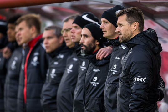Erik Huseklepp, assistant coach of Brann, and Eirik