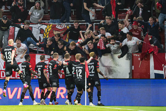 Stian Stray Molde of Fredrikstad celebrates