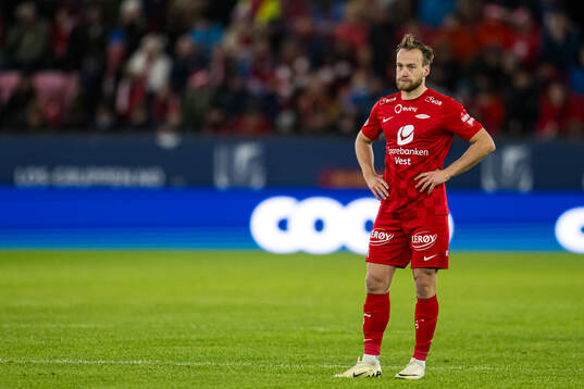 Bård Finne of Brann looks dejected