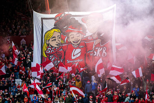 Spectators in the stands