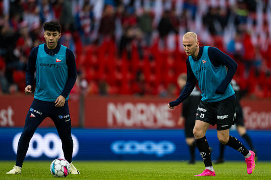 Sondre Sørløkk of Fredrikstad warms up