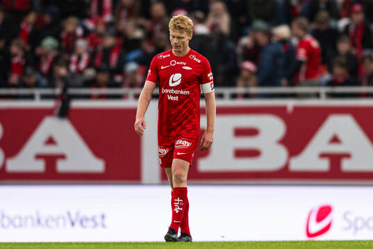 Sivert Heltne Nilsen of Brann looks dejected