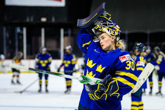 Goaltender Emma Söderberg of Sweden