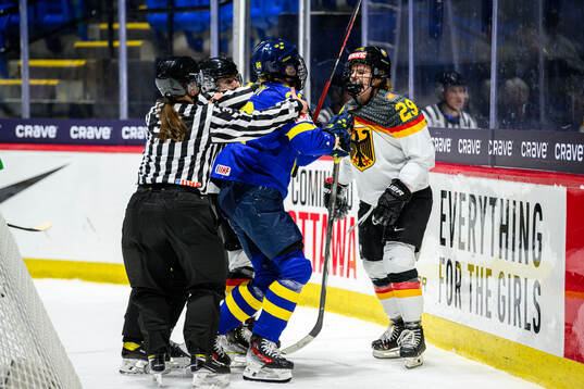 Hanna Olsson of Sweden and Nina Christof of Germany