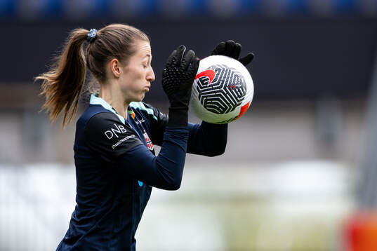 Goalkeeper Cecilie Fiskerstrand of the Norwegian women's