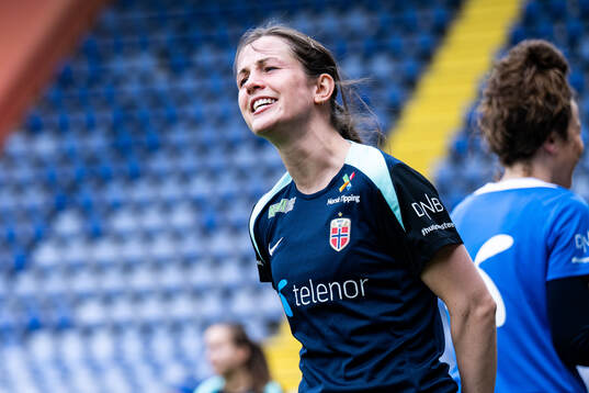Tuva Hansen of the Norwegian women's national football team