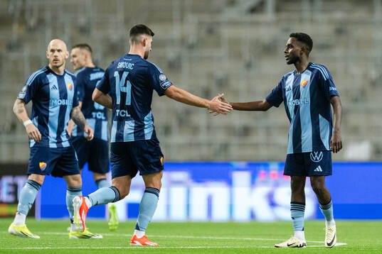 Djurgårdens Tokmac Nguen jublar
