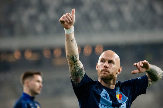 Djurgårdens Magnus Eriksson jublar