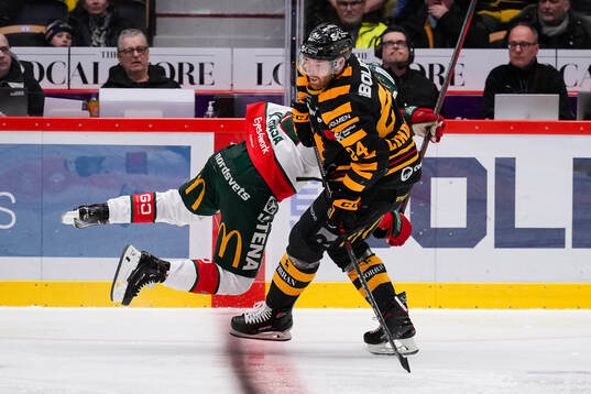 Frölundas Noah Hasa och Skellefteås Oscar Lindberg