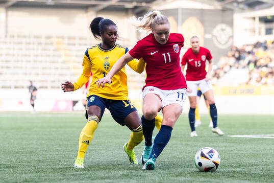 Monica Jusu Bah of Sweden and Anna Jøsendal of Norway