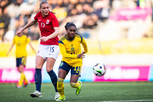 Oline Fuglem of Norway and Monica Jusu Bah of Sweden