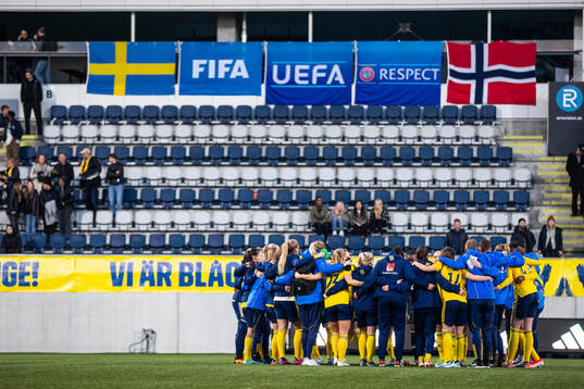 Players and staff of Sweden