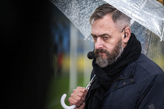 Olof Lundh in Swedish broadcaster TV4 studio