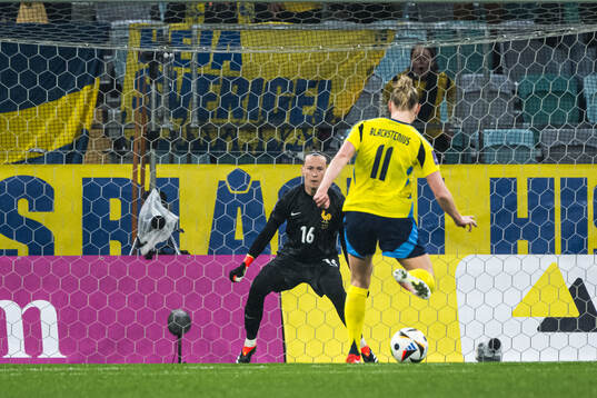 goalkeeper Pauline Peyraud-Magnin of France and Stina