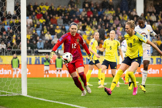 Goalkeeper Jennifer Falk of Sweden