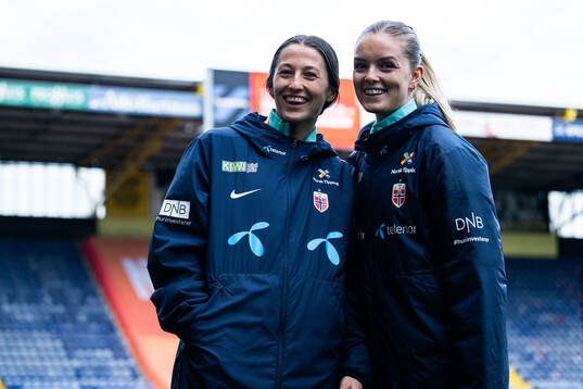 Goalkeeper Cecilie Fiskerstrand and goalkeeper Guro