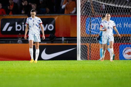 Ingrid Syrstad Engen and Mathilde Harvike of Norway look