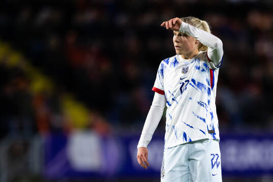 Sophie Roman Haug  of Norway looks dejected