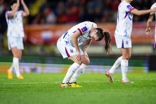 Guro Reiten of Norway looks dejected