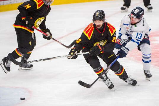 Brynäs Tyler Vesel och Karlskogas Hampus Plato