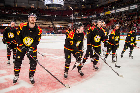 Brynäs spelare jublar