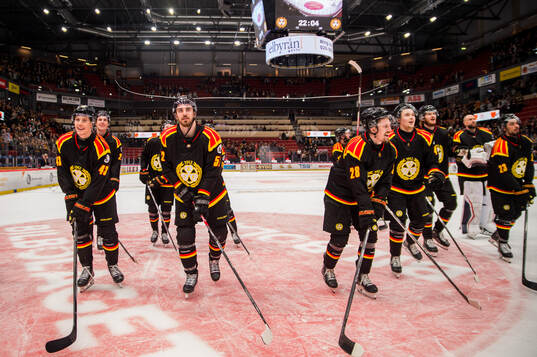 Brynäs spelare jublar