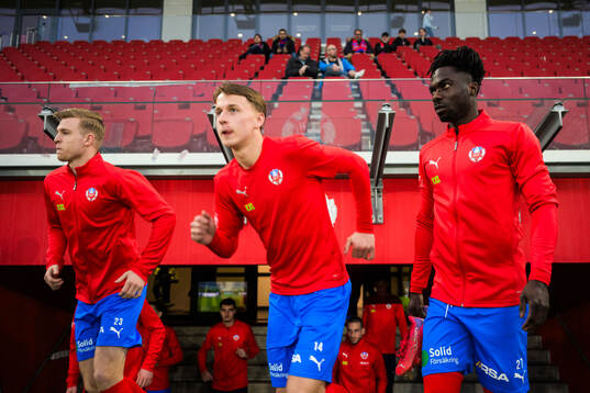 Helsingborgs William Westerlund, Lukas Kjellnäs och Adrian