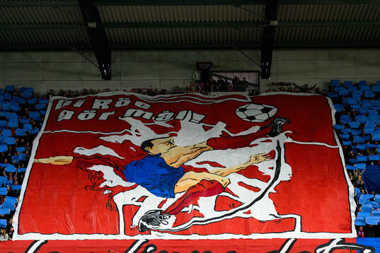 Helsingborgs supportrar med tifo