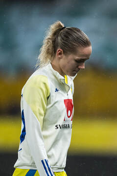 Hanna Lundkvist of Sweden looks dejected