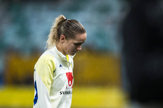 Hanna Lundkvist of Sweden looks dejected
