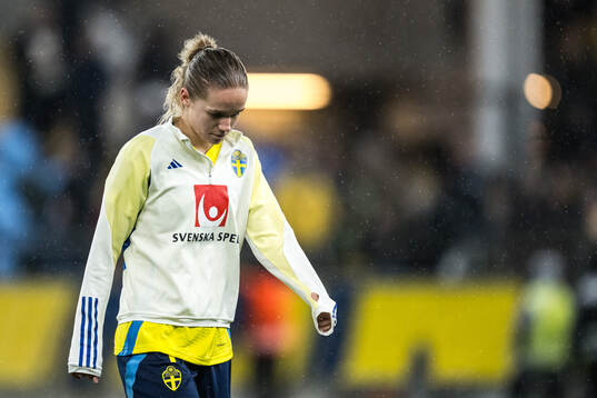 Hanna Lundkvist of Sweden looks dejected