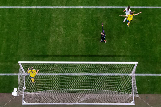 Magdalena Eriksson of Sweden looks dejected