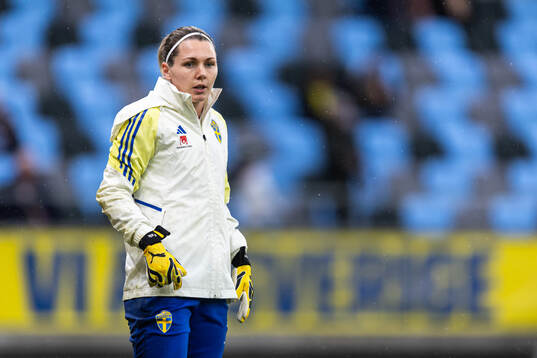Goalkeeper Jennifer Falk of Sweden