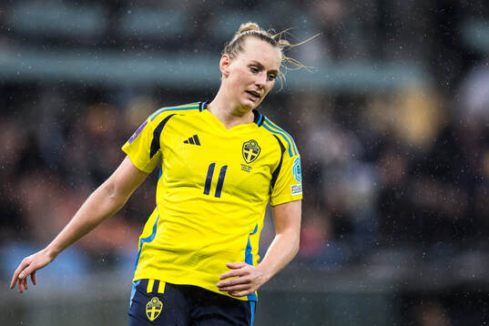 Stina Blackstenius of Sweden looks dejected