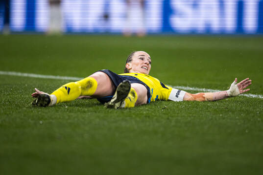 Kosovare Asllani of Sweden looks dejected