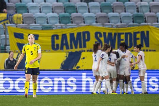 Magdalena Eriksson of Sweden looks dejected