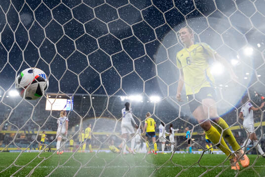 Magdalena Eriksson of Sweden looks dejected