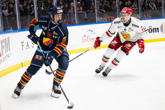 Djurgårdens Linus Eriksson och Moras Joseph Berger
