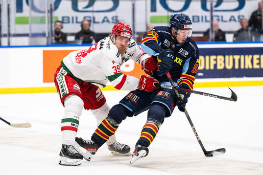 Moras Kristoffer Gunnarsson och Djurgårdens David Blomgren