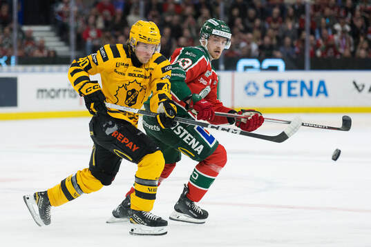 Skellefteås Anton Heikkinen och Frölundas Linus Högberg