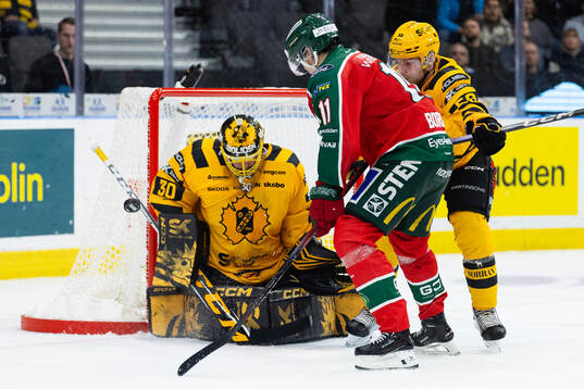 Frölundas Erik Borg och Skellefteås målvakt Gustaf