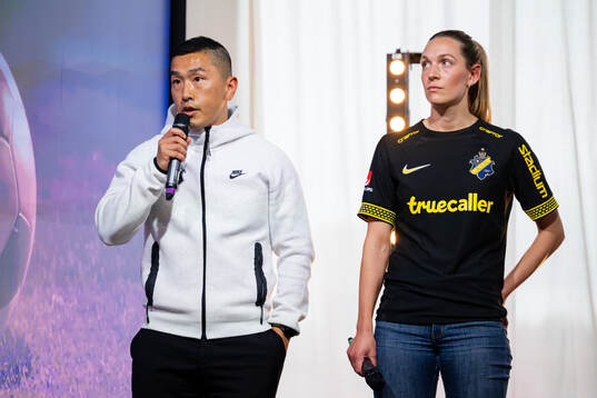 AIKs tränare Jesper Björn och Jennie Nordin