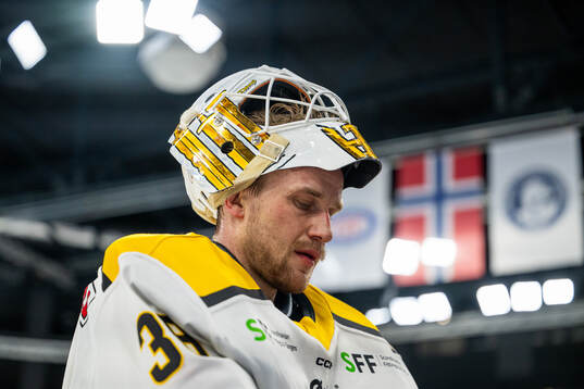 Goaltender Henrik Holm of Stavanger Oilers