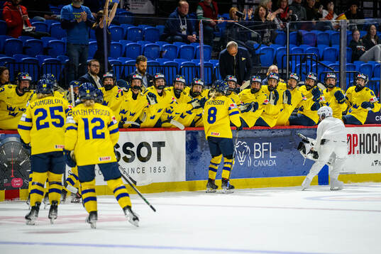 Hilda Svensson of Sweden celebrates