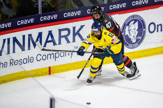 Maja Nylén Persson of Sweden and Jamie Lee Rattray of