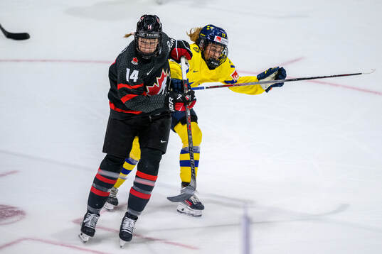 Renata Fast of Canada and Sofie Lundin of Sweden