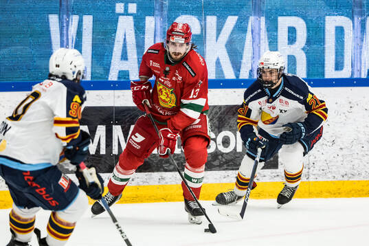 Moras Fabian Ilestedt och Djurgårdens Linus Eriksson
