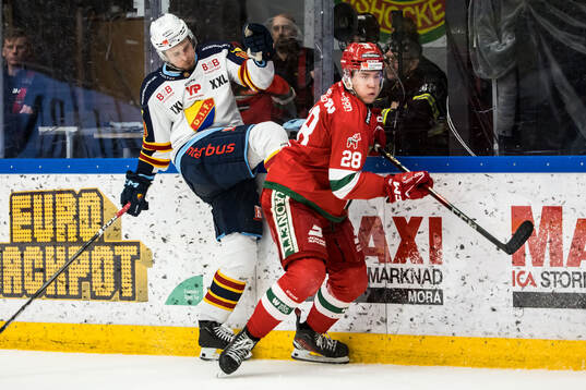 Djurgårdens Jakob Ragnarsson och Moras Michael